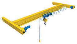 Single Girder EOT Crane - Low Dead Weight Design , Electromagnetic DC Brake, Squirrel Cage Motor, Cost-Effective Space Utilization