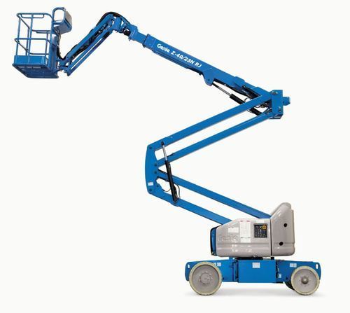 Black Battery Operated Articulated Boom Lift