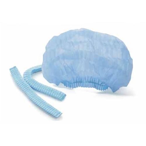 Disposable Bouffant Surgical Caps - Plastic Material, Light Blue Color | Waterproof, Disposable Cap
