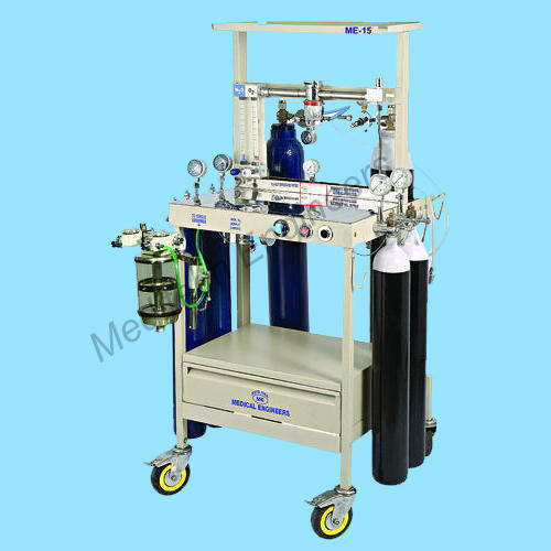 Mild Steel Anesthesia Machine With Low-Pressure Oxygen Audible Alarm