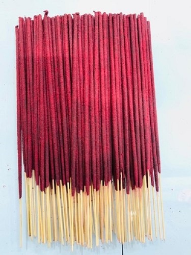 Smooth White Musk Incense Sticks - Eco-Friendly Charcoal-Free Bamboo Material, Red Round Shape | Enhances Sleep Quality, Improves Concentration, Ideal for Meditation and Prayers