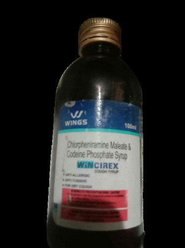 100 Ml, Wincirex Chlorpheniramine Maleate Cough Syrup