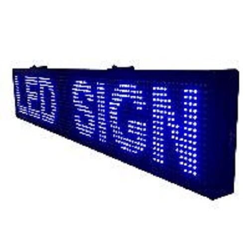 230 V Rectangular Shape Blue Led Name Board Body Material: Plastic