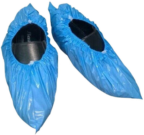Waterproof Polypropylene Plain Disposable Shoe Cover - Polypropylene Material, Blue Color | Comfortable Fit, Ideal for Healthcare and Kitchen Use
