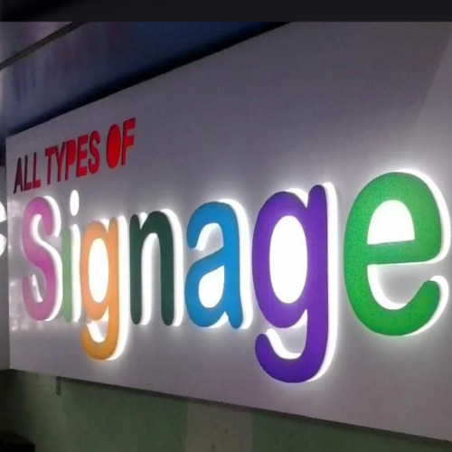 Alphabet Acrylic Backlit Sign Board - Customized Size, Multicolor, Waterproof | Ideal for Shop and Advertisement