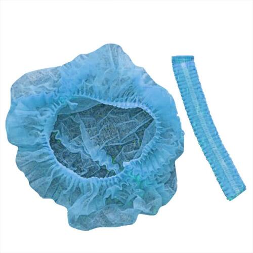 Disposable Surgical Cap - Non Woven Material, Circular Shape, Sky Blue Color | Comfortable, Highly Breathable, Skin-friendly, Lightweight, Easy To Wear