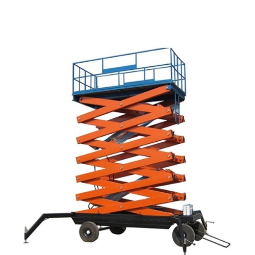 Hydraulic Scissor Lift - Steel Material, Four Wheels | Industrial Cargo Lift, Corrosion Resistant Design