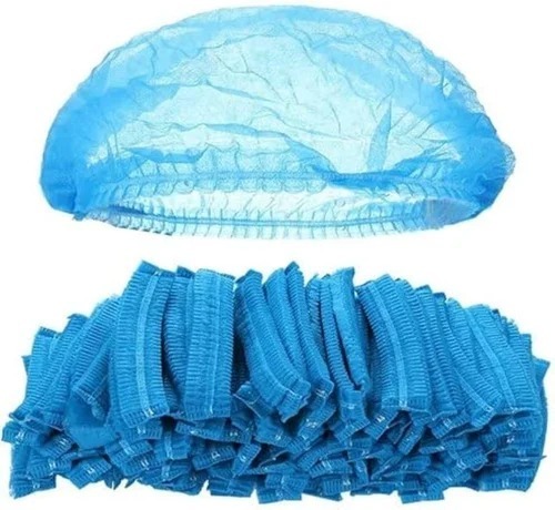 Disposable Surgical Head Cap - Plain Blue Color | Highly Comfortable Disposable Medical Grade Tested on Various Quality Parameters