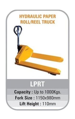 Industrial Hydraulic Paper Reel Pallet Truck - 1150 x 980 mm, Hand Operated | Premium Quality, Durable, Easy to Operate, Long Working Life, Less Maintenance, Available in Yellow, Red, Blue, Black