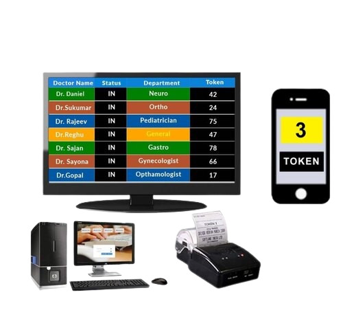 Queue Management System - Plastic, Customized Size | 5 T/hr Capacity, Durable Design, Easy to Manage, 5 IPS Print Speed, 2-Year Warranty