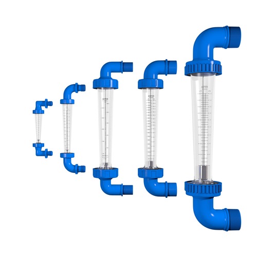 Rotameter - Polycarbonate Body, 10-60,000 Lph Flow Range | Online & Panel Mounted, Factory Calibrated, Temper-Proof Graduation