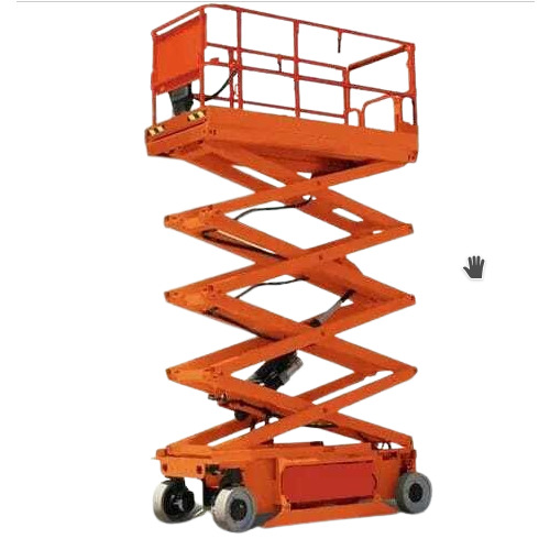Heavy Duty Industrial Scissor Lift - Steel Frame, 16 Foot Max Height | 500 Kilograms Load Capacity, Hydraulic Drive