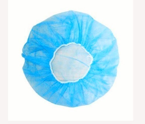 Skin Friendly Eco Friendly Sterlite 8 GSM Non Woven Disposable Bouffant Cap